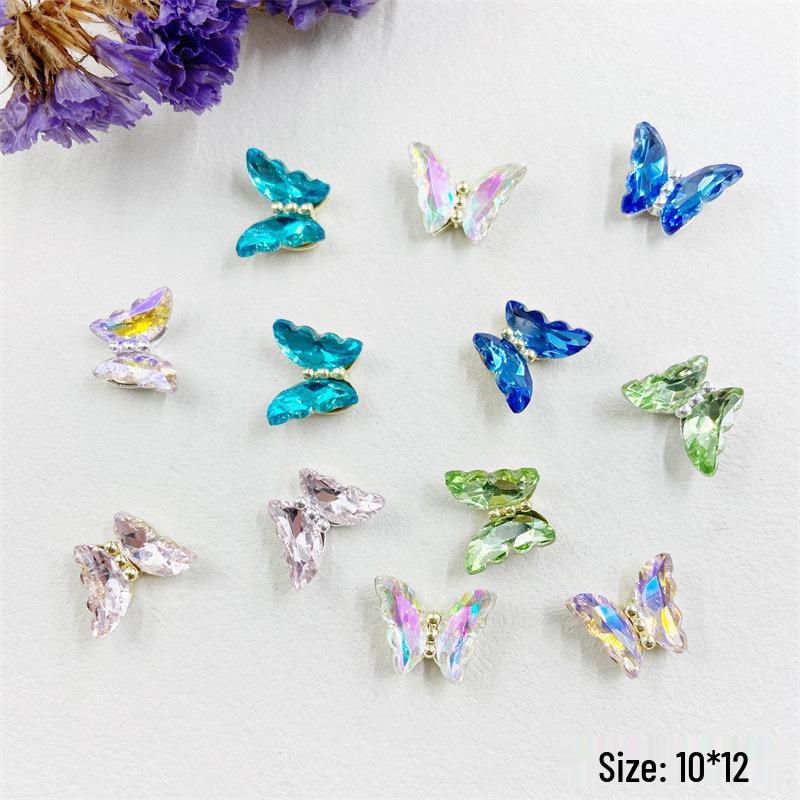 New Japanese Butterfly Nail Art Gems – Hollow Ornaments & Decorative Diamonds