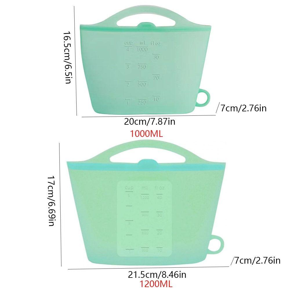 Food-grade Silicone Fresh-keeping Bag 1000/1200ml Cooler Bags Freezer Bag Food Storage Bag  Picnic