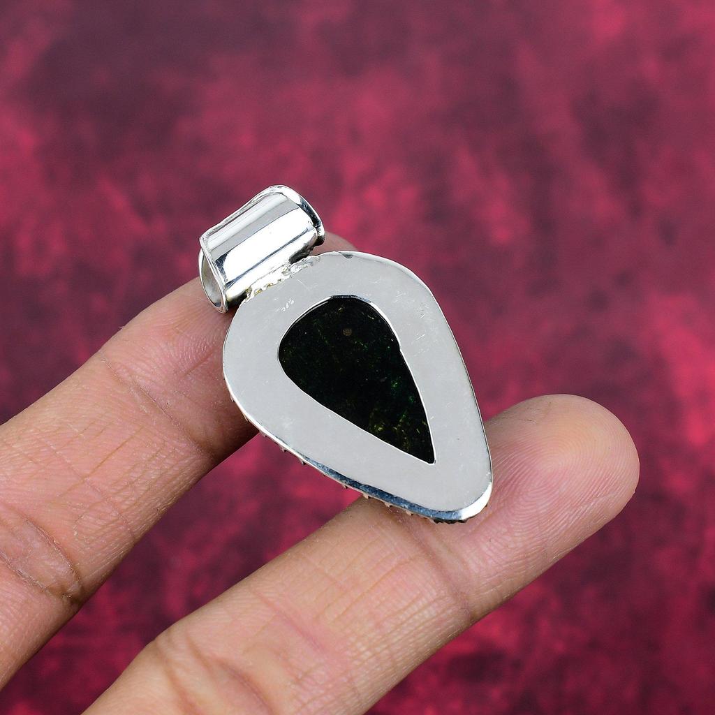 Australian Triplet Opal 925 Solid Sterling Silver Pendant, Handmade Gemstone Jewelry Pendant Gift For Birthday