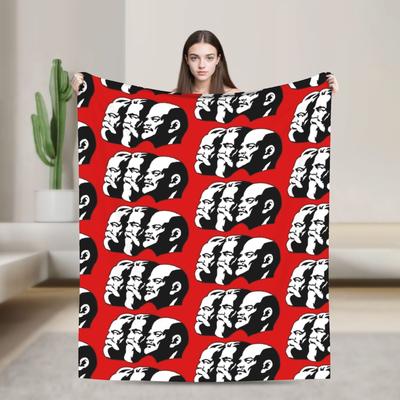 Weiche Decke Kind Dekorative Karl Marx Engels und Lenin Bettwäsche Überwürfe Flanell Tagesdecke Für Schlafzimmer Ästhetische Sofa Bettdecke