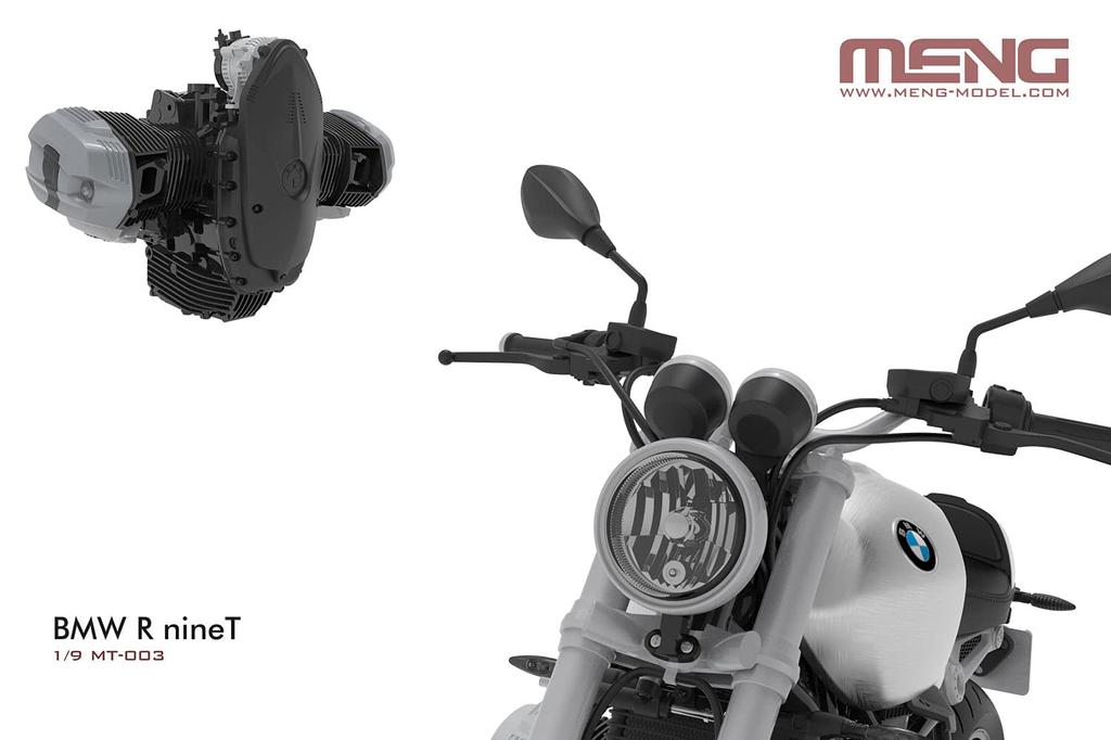 Meng Model Scale BMW R nineT Standard Edition Plastic Model MMT003 1/9