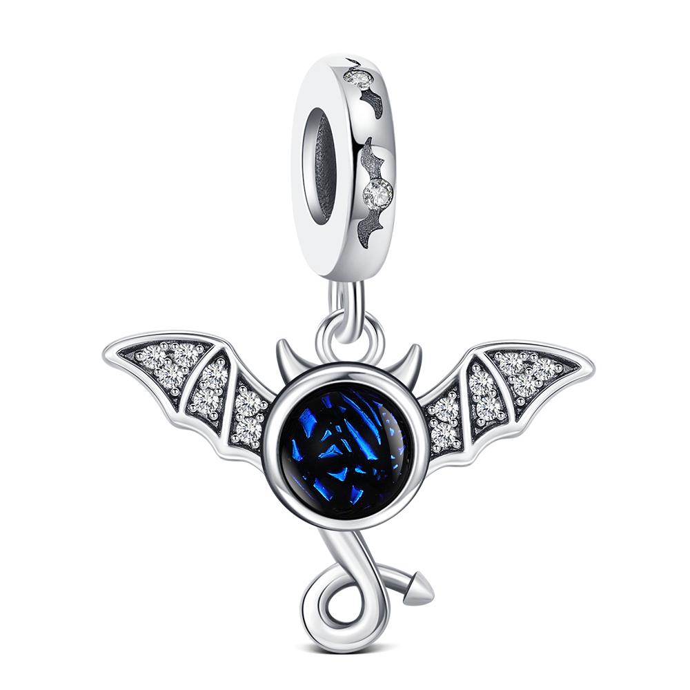 925 Silver Halloween Charm Ghost Pumpkin Charms Jewelry Making For Women Men DIY Bracelet Halloween Party Jewelry Gift