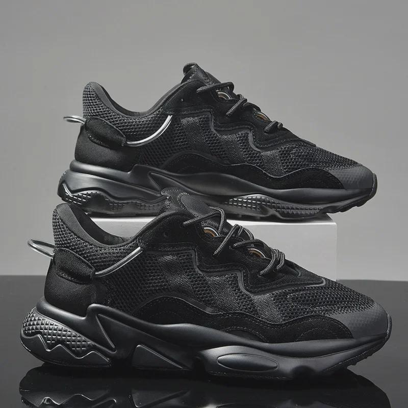 "2024 Men's Retro Dad Sneakers: Breathable, Trendy, Summer Running Shoes"