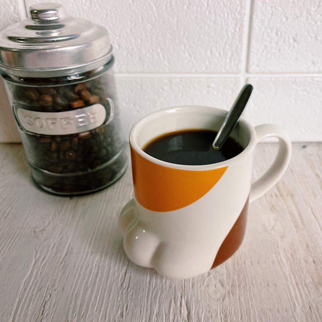 Sun Art Cute Tableware Paw Calico "Cat's Print" Mug, 250cc, White, SAN2235-3