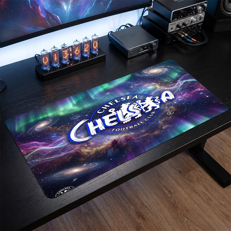 Alfombrilla de Ratón Grande Impresa del Chelsea FC, Alfombrilla de Escritorio para Gaming de Goma Suave Antideslizante para Decoración de Oficina, Portátil y Computadora