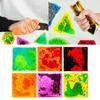 6 Pieces Sensory Soft Gel Liquid Toys Water Pads Motion Tiles Square
