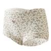 Women's Floral Print Mid-Rise Pure Cotton Boxer Briefs - Comfortable, Breathable, Antibacterial with Extended Crotch