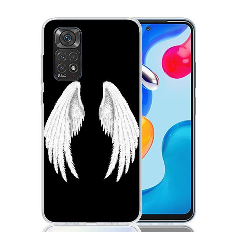 Angel Wings Feather Phone Case For Xiaomi Redmi Note 15 14 13 12S 12 Pro Plus 11S 11E 11 11T 10S 10 Art Soft Pattern Cover Redmi