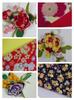 Ichigoe Chirimen for Tsumami Zaiku Set of 5 Floral Patterns and 5 Plain Patterns Cut Chirimen