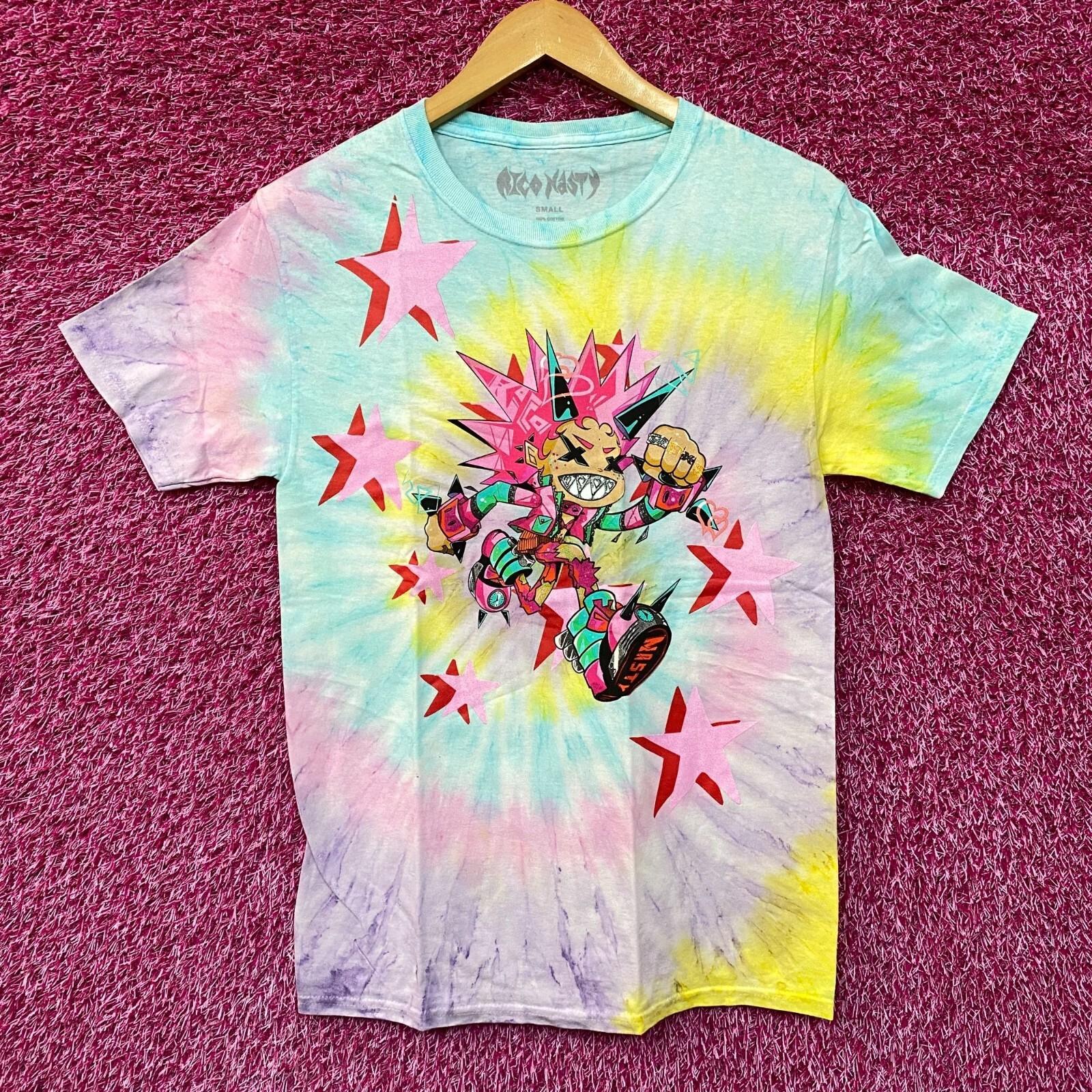 Rap Tees Rico Nasty Time Flies Animated Souncloud Rap Tie Dye size Small L