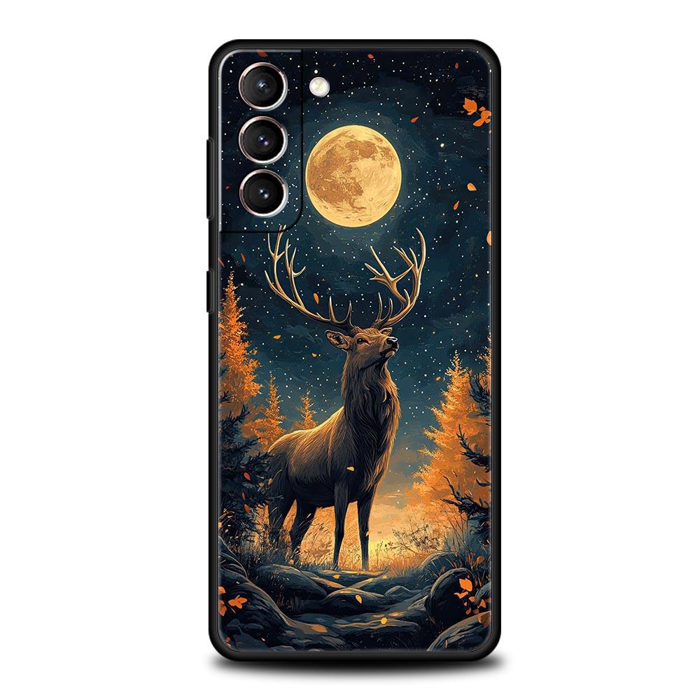 Deer Lichee Pattern Phone Case for Samsung Galaxy S26 S25 S24 S23 S22 S20 S21 FE Ultra S25 Edge Plus 5G Soft TPU Cover Funda Bag