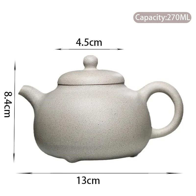 

270ml Yixing Purple Clay Teapots Master Handmade Tea Pot Raw Ore White Section Mud Beauty Kettle Chinese Zisha Tea Set Gifts