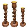 20.32 Cm Wooden Candle Holder Stand for Home Décor Decorative Tealight Gifts Item, Set of 1