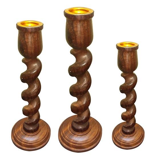 20,32 cm großer Kerzenständer aus Holz für die Inneneinrichtung, dekoratives Teelicht-Geschenkartikel, 1er-Set