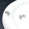Korean Style Four-Leaf Clover Stainless Steel Ear Stud Earrings for Women