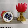 LED Lotuslicht Batteriebetrieben Bunt Weiches Natürliches Licht Buddha-Lampen Gebet Flackern LED-Kerze Teelicht Tempeldekoration