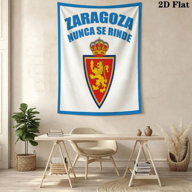 Real Zaragoza Wall Tapestry Aesthetic Wall Hanging Printed Fabric Blanket Decorative Tapestries for Bedroom Living Room Home Decor