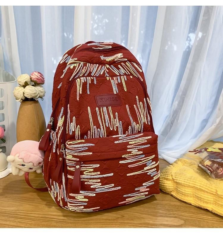 

Trendy Spacious School Backpack For Middle High College Students Stylish Comfortable Design червоний
