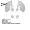 Comfortable Stylish Earrings Women Chunky Dangle Ginkgo Leaf Fan Shape