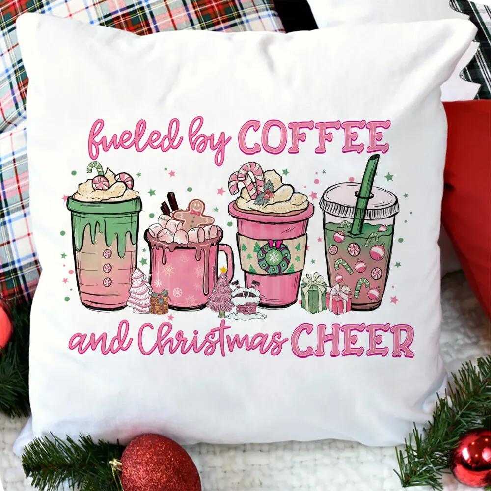 merry christmas printed Pillow Case christmas derco Pillow Dust Cover Bedroom Kids pink xmas Party Decoration Pillowcase gifts