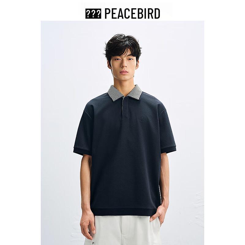 PEACEBIRD Men's Artist Series Striped Polo Shirt