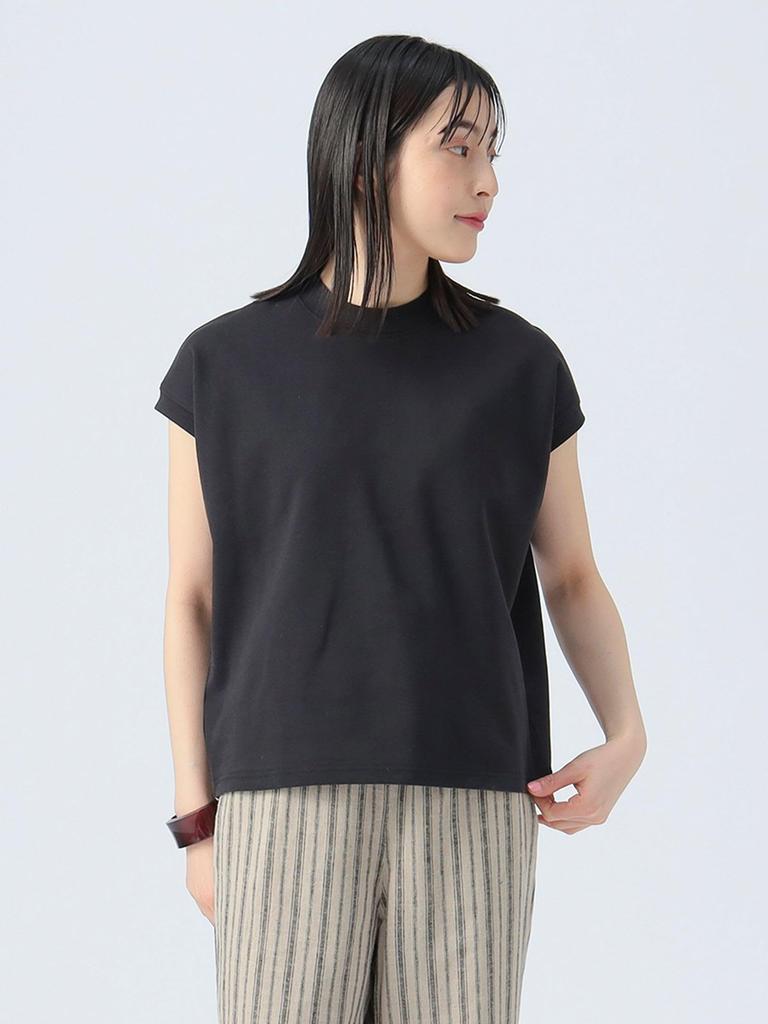 Beams Heart TEE High Neck French Pullover Black One Size S/S Women's