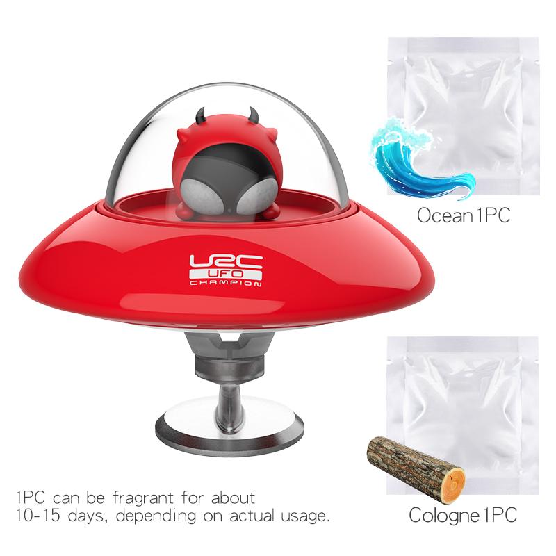 

Inertial rotating UFO car ornaments dashboard air freshener interior accessories decoration solid perfume fragrance diffuser fun