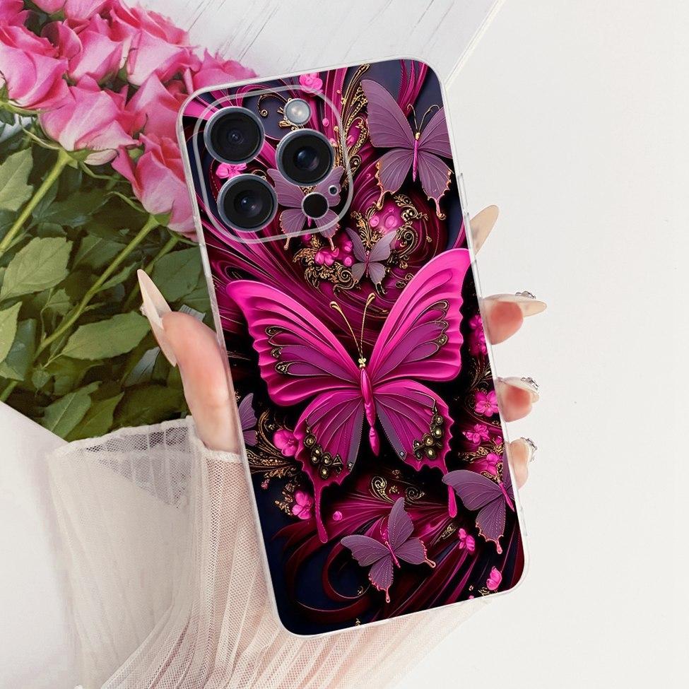 Casing For iPhone 15 Pro Max Cover Fashion Cartoon Cute Funny Painted Silicone Case A2849 A3105 A3106 A3108