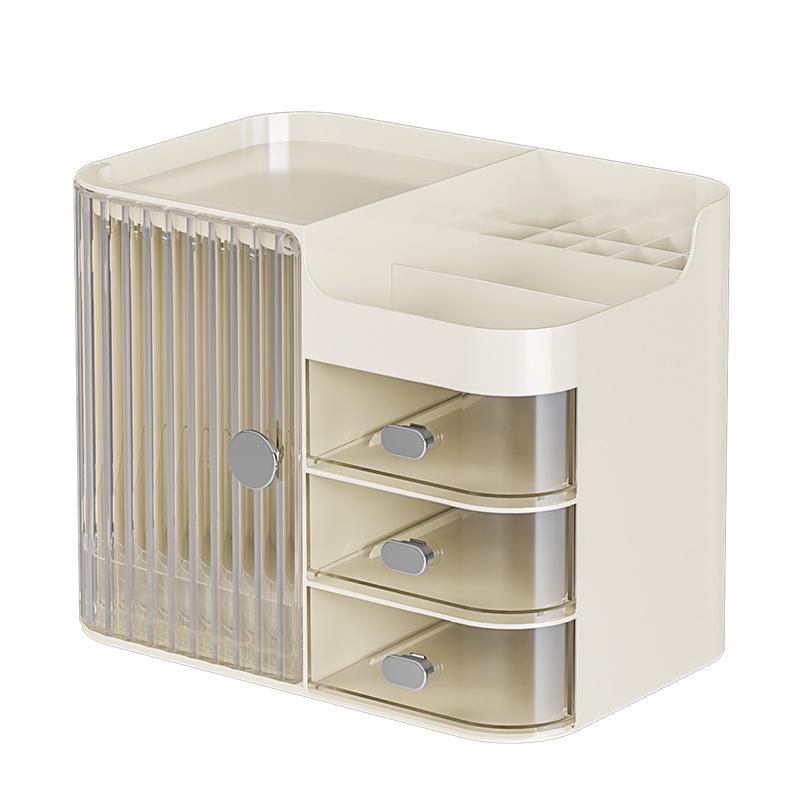 High-End 2024 Large Capacity Dustproof Cosmetic Storage Box for Desktop