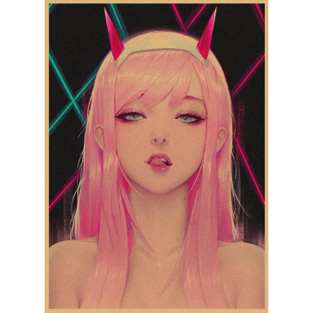 National Team DARLING In the FRANXX Retro Kraft Paper Anime Poster 261 for Wall Decoration