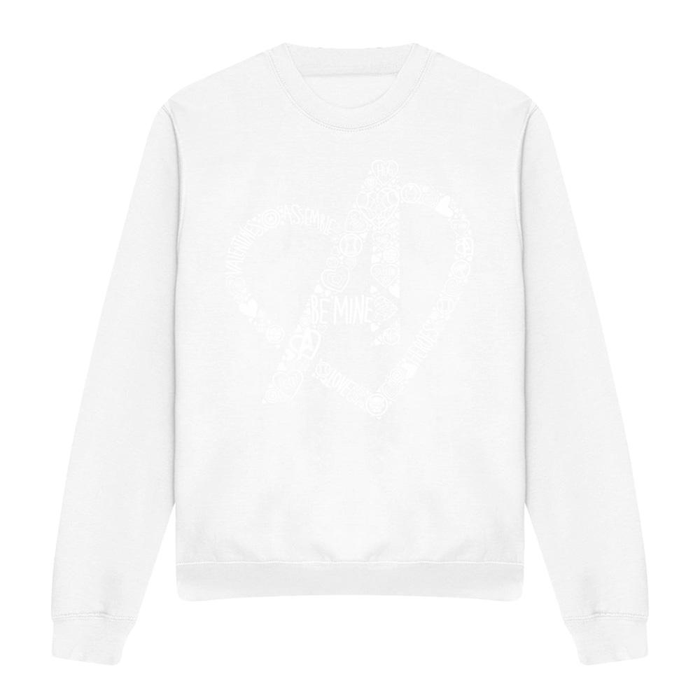 Avengers Unisex Adult Be Mine Heart Sweatshirt
