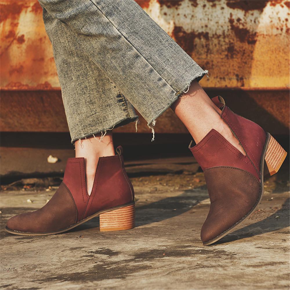 Plus Size Women's Pointed Toe Slip-on Color Block Pumps - Spring & Autumn 2021 Collection