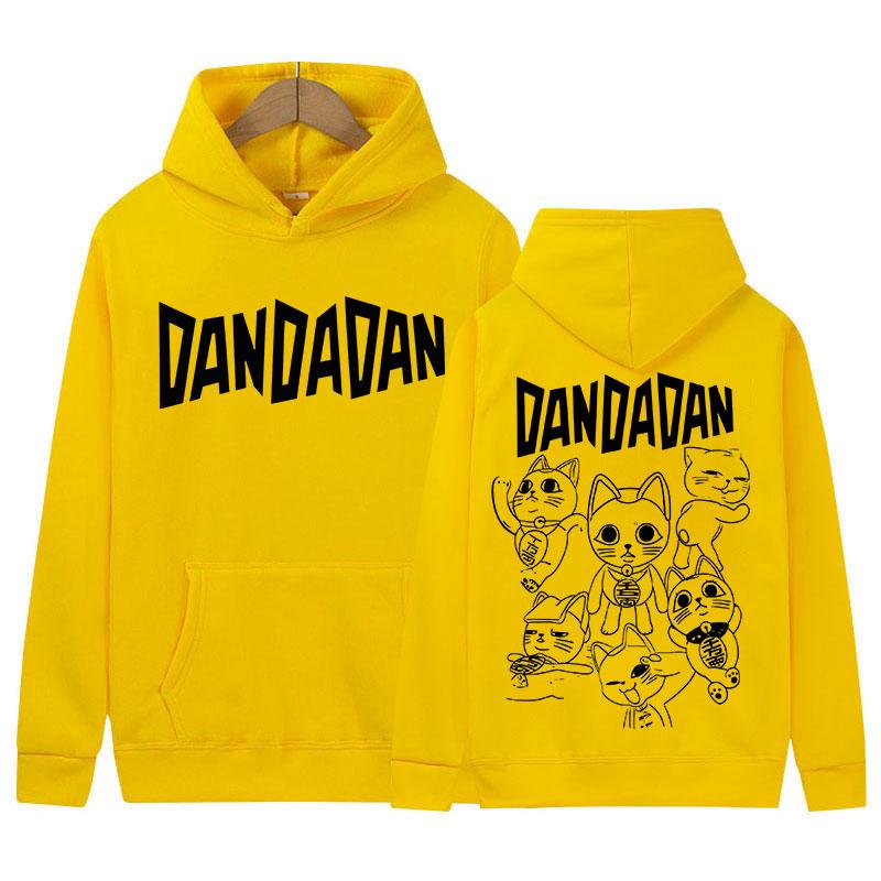 Japanese Anime Dandadan Okarun Dan Da Dan Graphic Hoody Funny Cat Style Men Women Fleece Sweatshirt