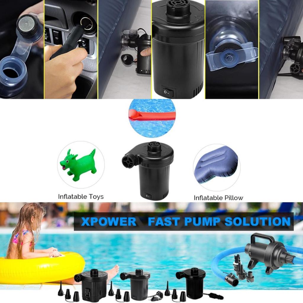 Car-mounted Air Pump XPOWER DC12V Multi-use Air Blower Inflatable Camping Bed Mattress Pool AP-115