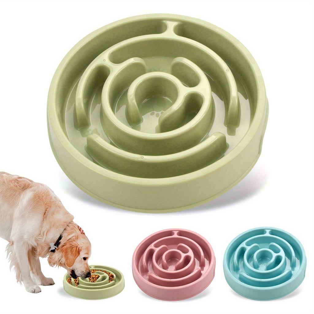 1pcs Anti-choking Dog Food Bowl - Puzzle Snack Bowl For Neck Protection - 1pc Plastic Dog Slow Feeder Bowl