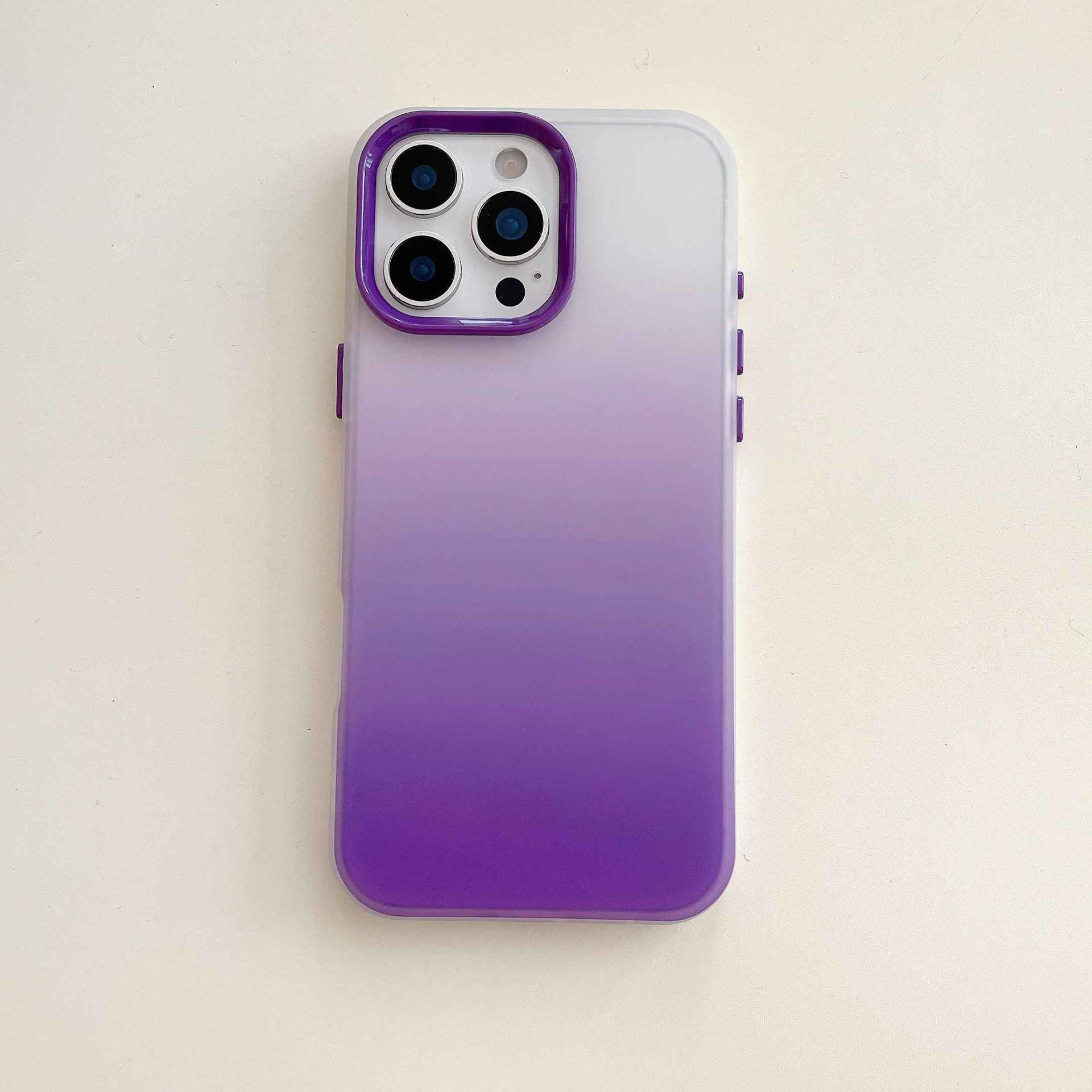 Premium Transparent Gradient Floral Leather Texture Case for iPhone 17/16 Pro Max 13ProMax