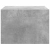 Wall Mounted Nightstand with LED Lights Concrete Grey