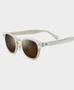Lingkeonpeuleim Buffalo Horn Arnel Acetate Sunglasses White