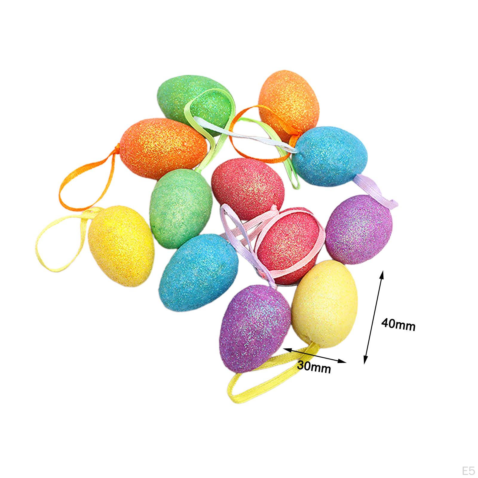 12 шт. пасхальные украшения елочный орнамент корзина игрушки пастельные яйца украшение для — фото 7