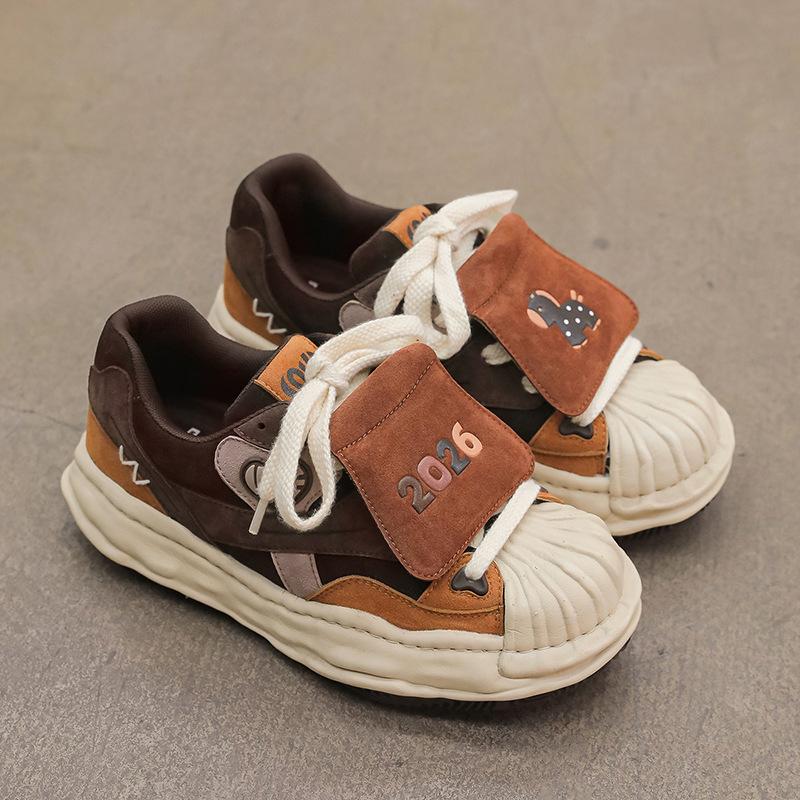 Year of the Horse limited mandarin duck color matching shell head board shoes invisible heightening thick sole dissolving shoes