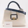 Bally Janelle Handbag JORAH 2WAYShoulder White / Blue Leather Women Used