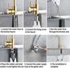 Stainless Steel Brushed Gold Kitchen Faucet with Hot and Cold Water Mixer