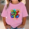 7th Birthday Gift Graphic Tee Baby Girl Boy Clothes 6 7 Meme Soft Cotton Tee T-shirts Kids I Was 6 Now I'm 7 Birthday T-shirt