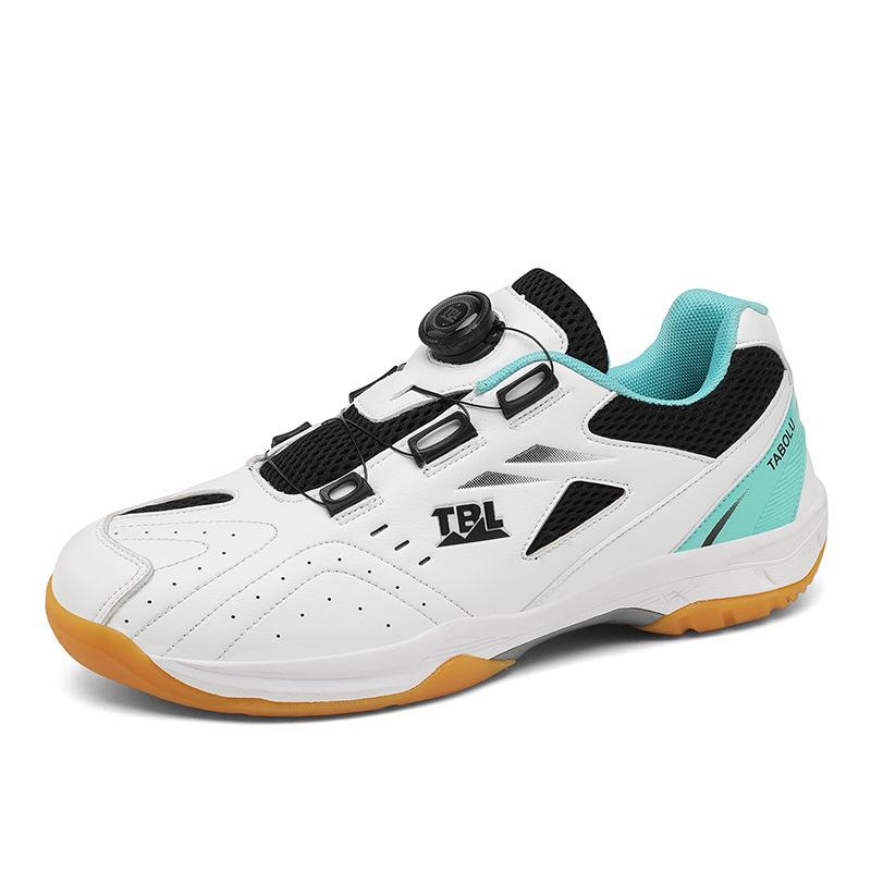 

Foreign trade professional grade badminton shoes rotating button men s and women s ultra-light non-slip shock-absorbing tennis shoes sports shoes 45