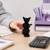 Cat Desk Decoration 3D Printed Reading Statue, Holding Book Glasses Figurine, Artistic Ornament Modern Decorative Animal Sculpture for Home