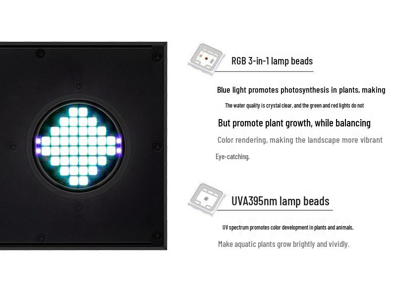 Wellcom Z250/Z400 Full Spectrum LED Aquatic Plant & Algae Bloom Color Enhancing Light