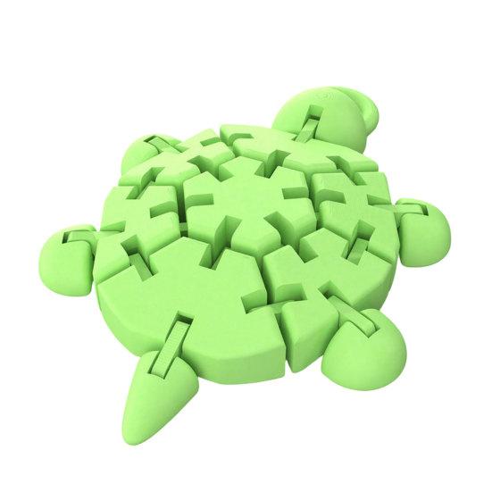 Articulated Turtle Figurine 3D Tortoise with Printed Cute Movable