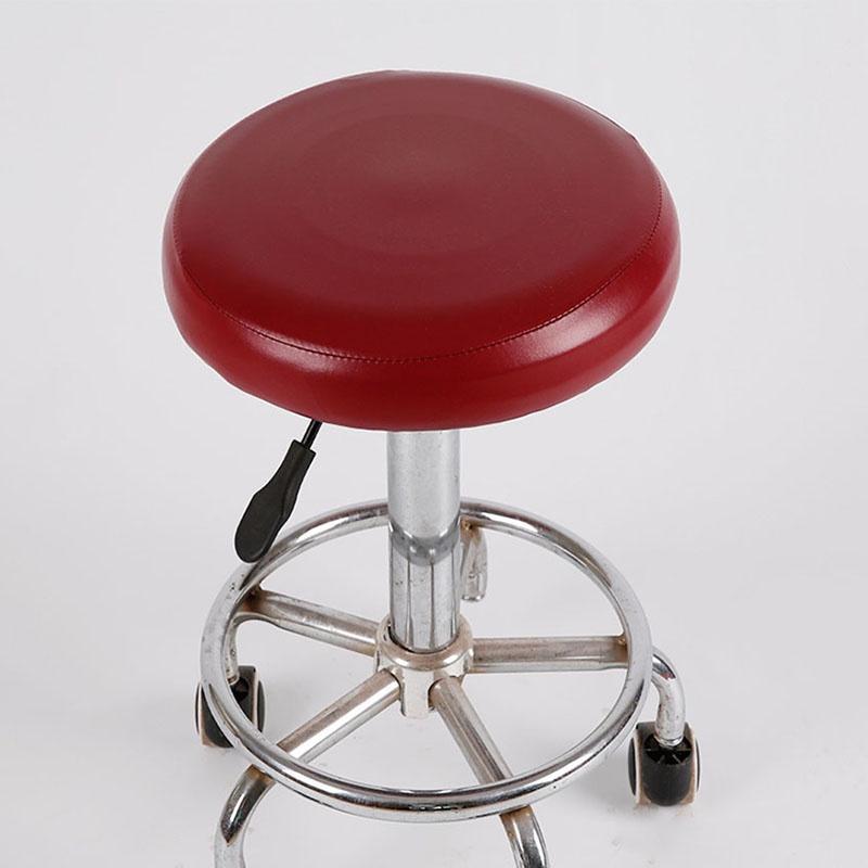 Cover Stool Bar Chic Round Chair Covering Seat Slipcover Leather 1pc