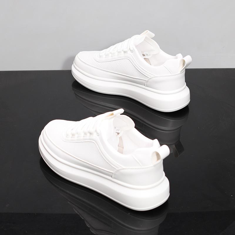 Summer ventilation hole McQueen leather couple leisure sports heightening board shoes KY21 35