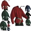 Mittelalterliche Renaissance Herren Stehkragen Ritter Oberteil Schnür-T-Shirt Kostüm für stilvolles Cosplay
